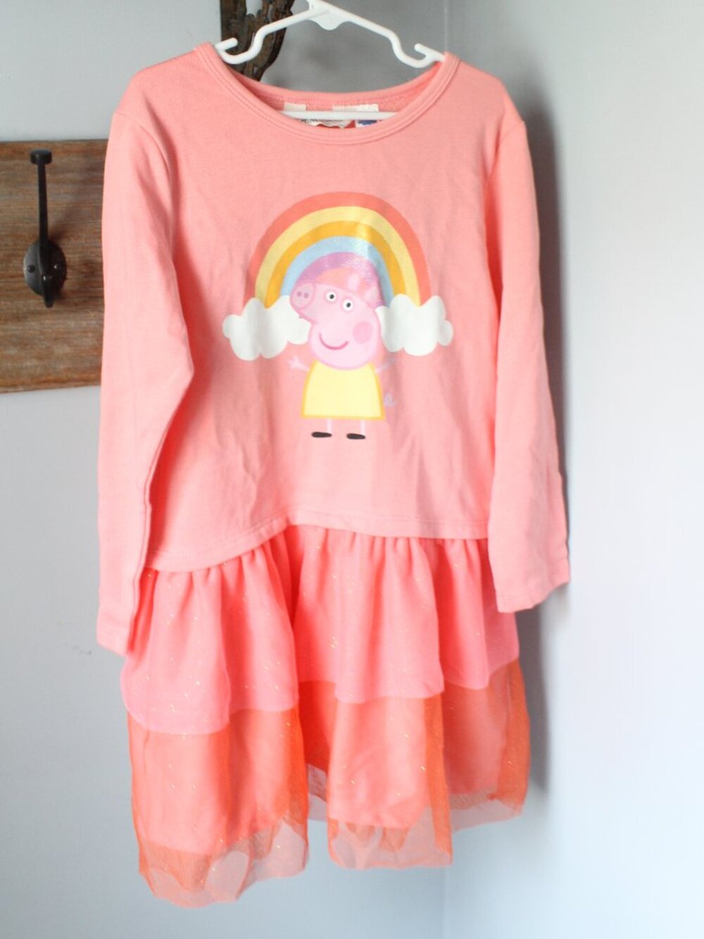 H&M Peppa Pig Size 5T Coral Dress Tulle Skirt
